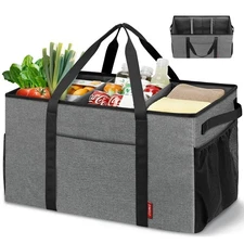 75L Standing Extra Large Utility Tote Bag with Removable Dividers & 4-sided R...
