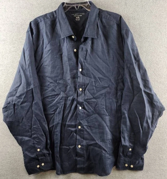 The Men's Store at Bloomingdale's Linen Standard Fit Shirt XXL True Navy L/S
Opens in a new window o