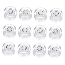 12pcs Small Circular Bubble Spirit Level, 13x7mm White/Black