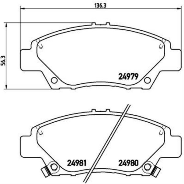 Brembo BremsbeläGe Bremsbelegsatz Vorne System Akebono FüR Honda Jazz IV-image