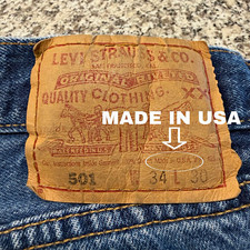 Vintage Levis 501 Jeans Mens 34x30 Made in USA Button Fly Medium Wash Denim