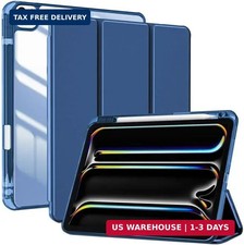 ProCase for iPad Pro 13 Inch Case M5 2025/ M4 2024 with Pencil Holder, Slim Stan