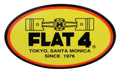 Aufkleber flach 4 kleine ovale Logo gelb AC999A010 Top Qualität