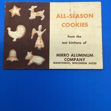 Vintage 1950S Mirro Aluminum CO All Season Cookies Recipe Booklet Ephemera Retro