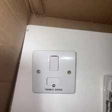 MK Fused Spur Switch 13A Washing Machine Engraved Neon Indicator FCU