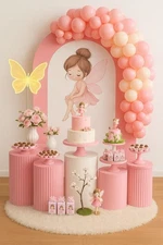 Custom semicircular Backdrop 6 FT: Polyester Double-Sided Cover, Event Photo 