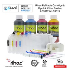 Rihac LC-3317XL LC-3319XL Refill Cartridge + Ink Kit Brother MFC-J6730DW 6930DW