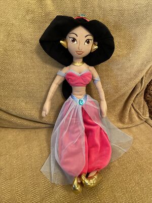 Disney Store Soft Toy Princess Jasmine In Pink Dress Aladdin Doll Plush Stuffed Ebay