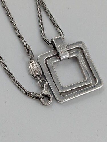 Fossil Collier 0,925 Sterlingsilber mit modischem Anhänger - Bild 10 von 11
