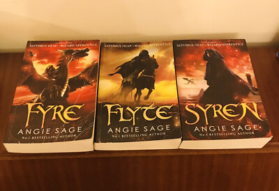 Septimus Heap Wizard Apprentice Syren Flyte Fyre Books x3