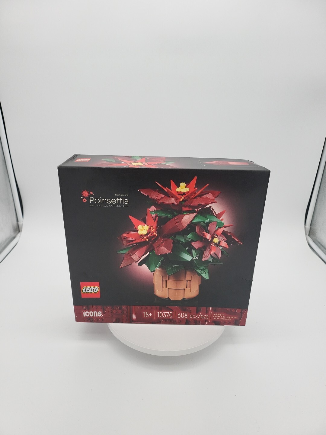 Lego Botanical Collection Poinsettia 10370 Christmas Holiday Plant Gift Set NEW-image