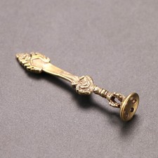 Retro Sword Carving Smoking Pipe Tamper Tobacco Tamping Tool Press Artware Brass