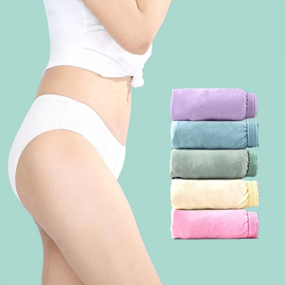 5PC Super Soft Premium Quality women's Disposable Briefs travel cotton  underwear