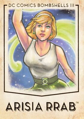 DC Comics Bombshells III 3 GOLD DECO FOIL BASE Trading Card #20 / ARISIA RRAB