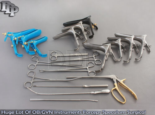 Huge Lot of OB/GYN Instruments Forceps Speculum Surgical Medical Gynecology NEW - 第 1/3 張圖片