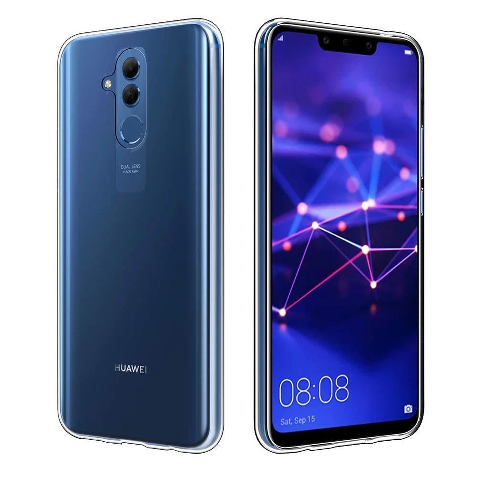 COVER CUSTODIA per HUAWEI MATE 20 LITE TRASPARENTE SOTTILE TPU ULTRA SLIM - Immagine 3 di 4