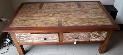 Small Table From Caffè Or Smoke Wooden Recycled By Boats Indonesia Tavol