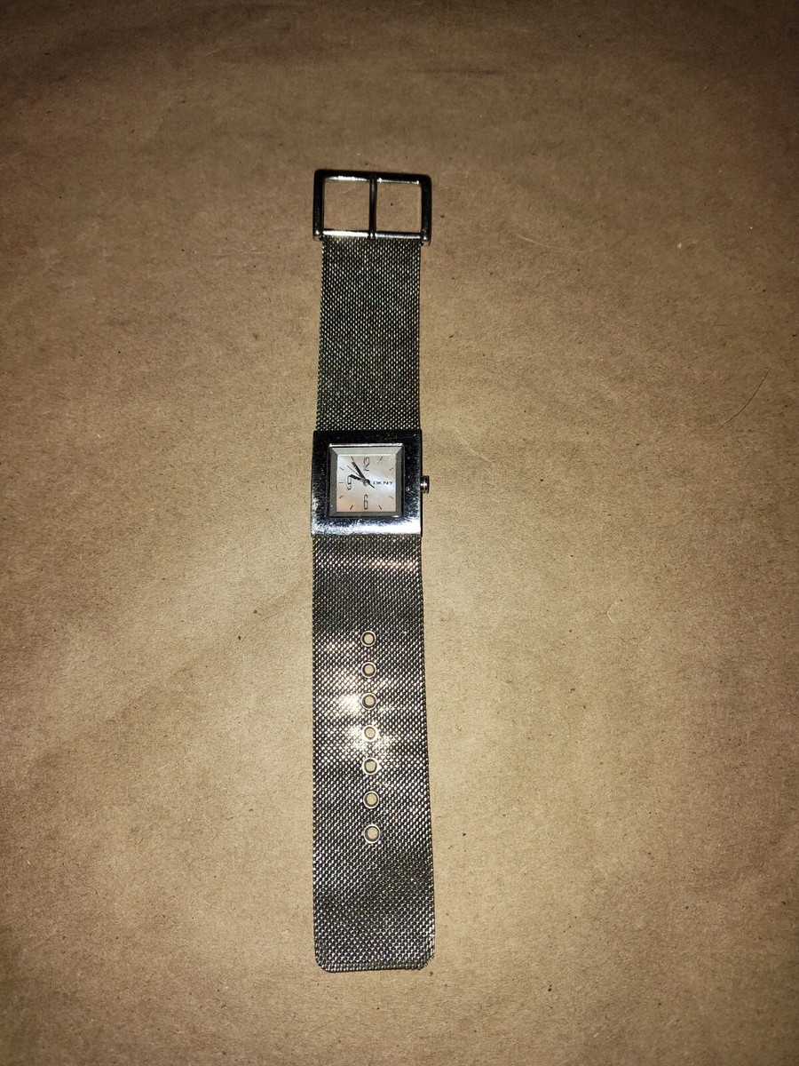 DKNY Silver Square-Face Mesh Bracelet Watch DKNY Women NY-3329 Silver Mesh Band Square Stainless Steel  main image 2