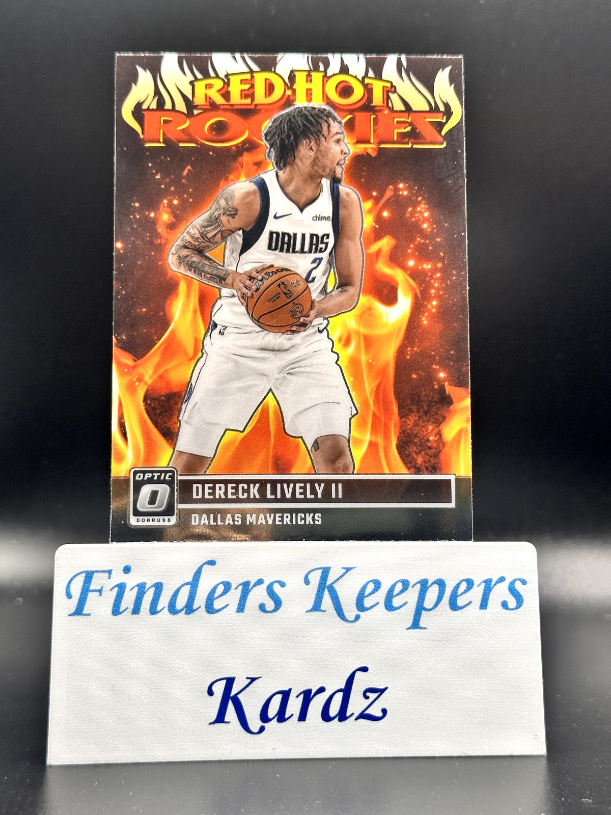 2023-24 Donruss Optic Red Hot Rookies Base DERECK LIVELY II #15~MAVERICKS