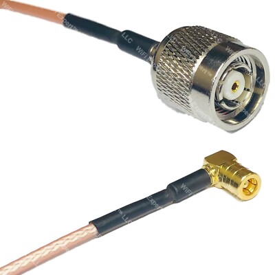 RG316 RP-TNC MALE to SMB FEMALE ANGLE RF Cable Rapid-SHIP LOT