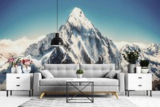 3D Snow Mountain Range Wallpaper Wall Mural S...