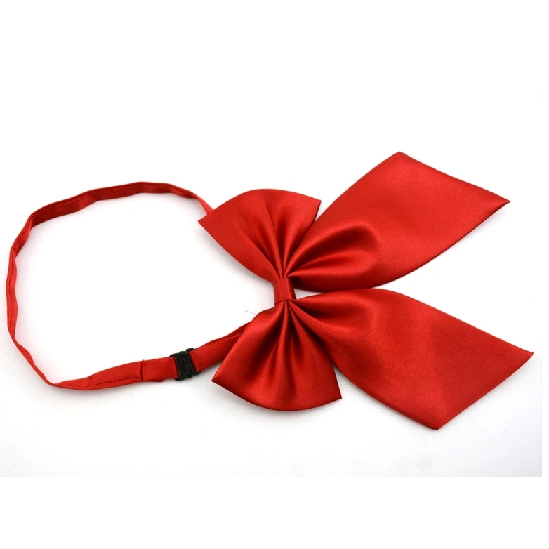 Pajarita ajustable satinada color liso para mujer dama clásica de negocios Foto 2 de 4