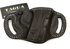 TAGUA Premium Right Hand Brown Leather Open Top Quick Draw Belt Holster - CHOOSE
