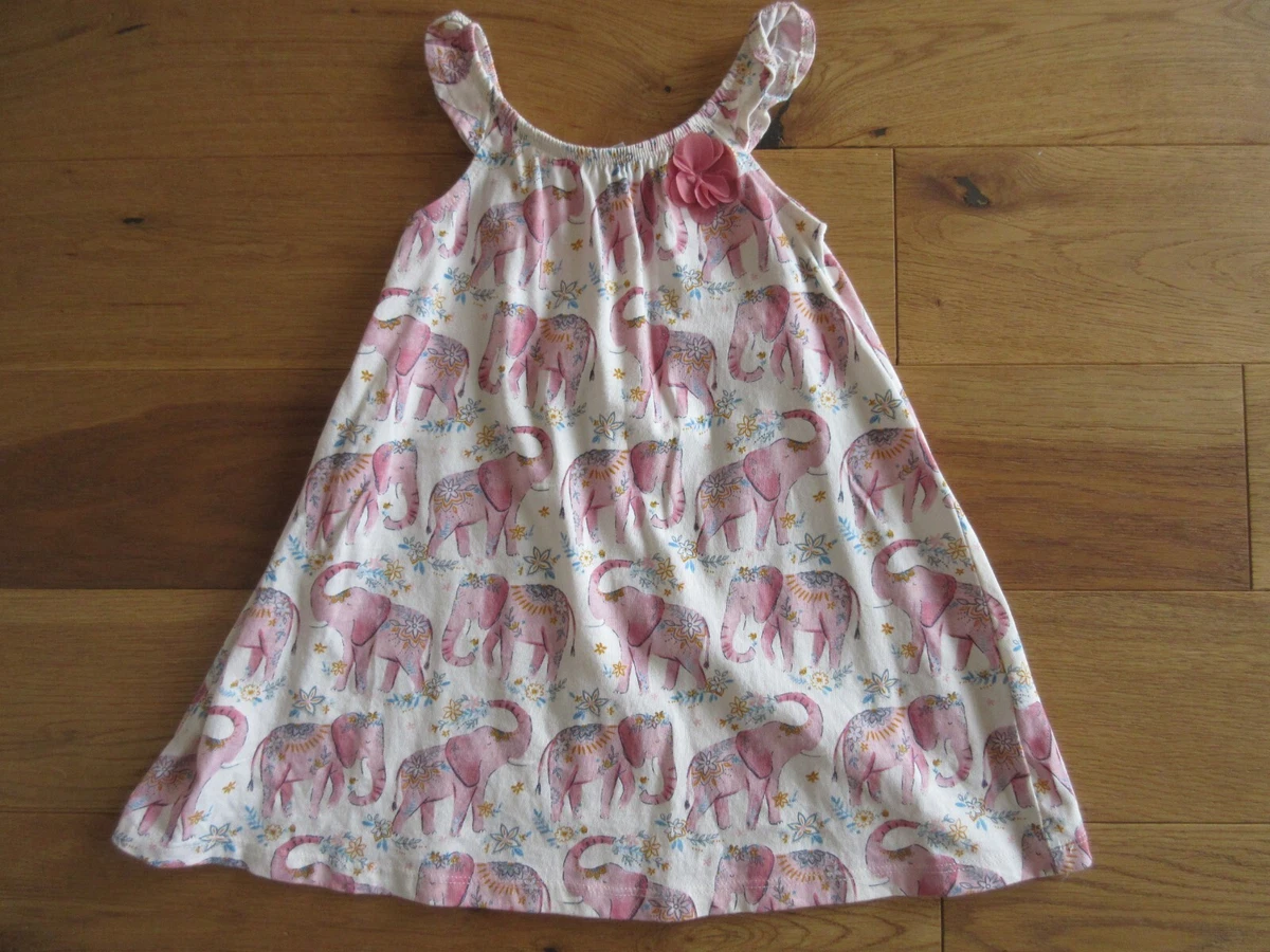 TU Baby Toddler Girl Dress With Elephant Print u0026amp; Flower worn once-  12-18 months | eBay