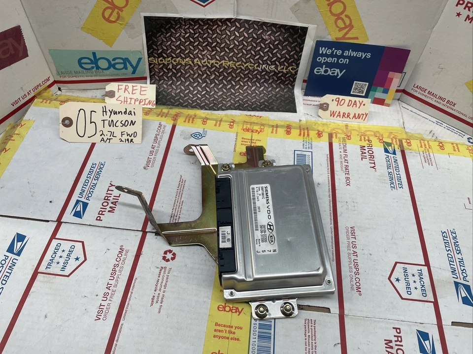 Hyundai Tucson 2005 motor 2,7 L ordenador módulo de control ECM ecu # 39109-37205 Foto 4 de 4