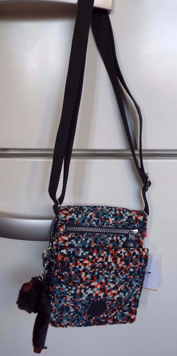 Kipling Eldorado Pixel Check crossbody shoulder Travel Organiser