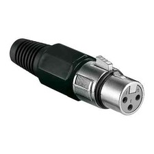 presa canon microfono 3 poli contatti professionale connettore xlr femmina