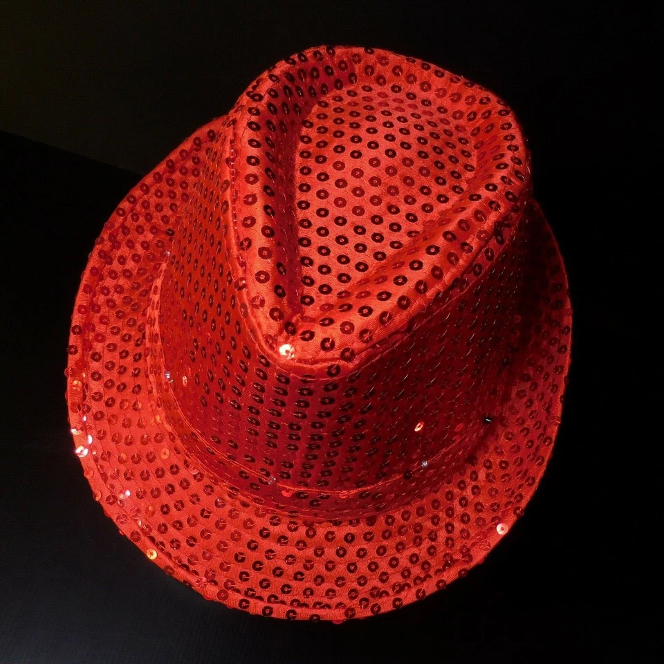 Sombrero Borsalino Rojo Disfraz Fiesta Carnaval T58 Mujer Hombre N8269 Foto 3 de 4