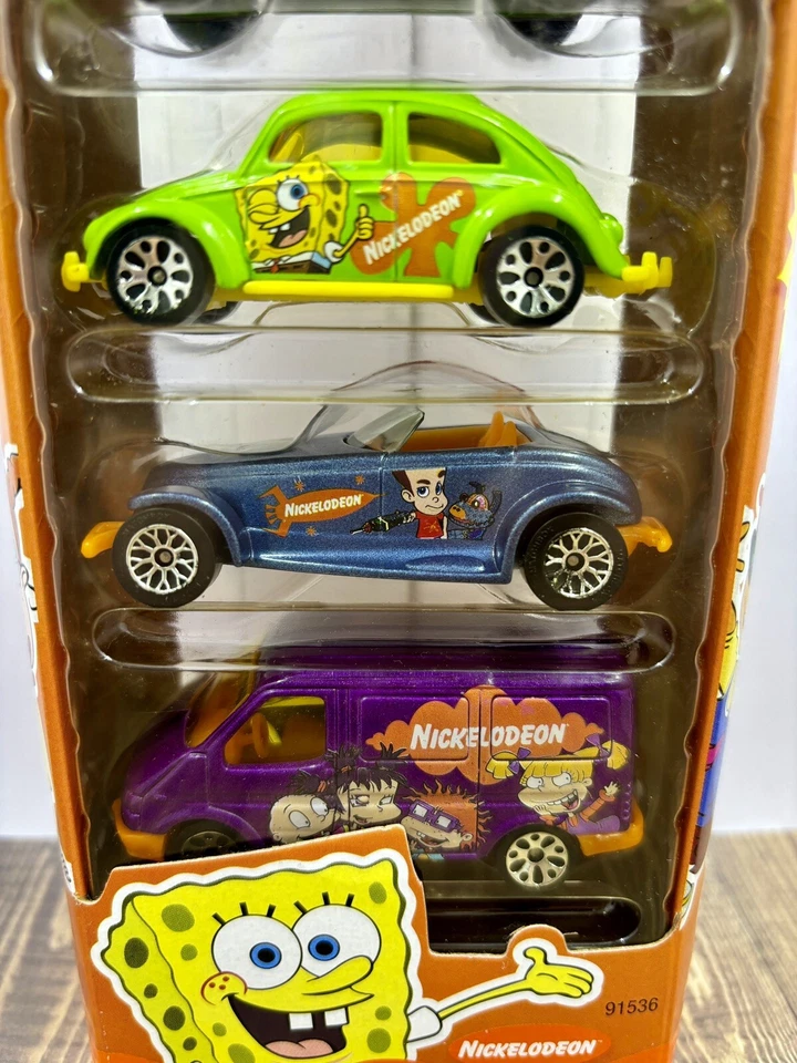 Matchbox Nickelodeon 2003 paquete de 5 con Bob Esponja verde lima Volkswagen Beetle 1962 Foto 3 de 4