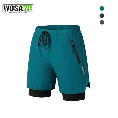 Wosawe Unisex Erwachsene MTB Radlerhosen YKK Reißverschlusstaschen Schwammkissen