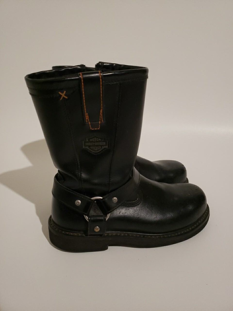 Men's Harley Davidson 8.5 Steel Toe SideZipper Wellington Work Boot