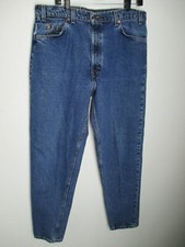 Levi Strauss 550 Relaxed Tapered Leg USA made vtg 1990's style 38x32 Blue Jeans