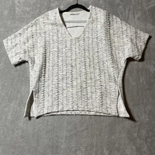 Zara Trafaluc Collection Top Womens Small V Neck Short Sleeve Popcorn Top