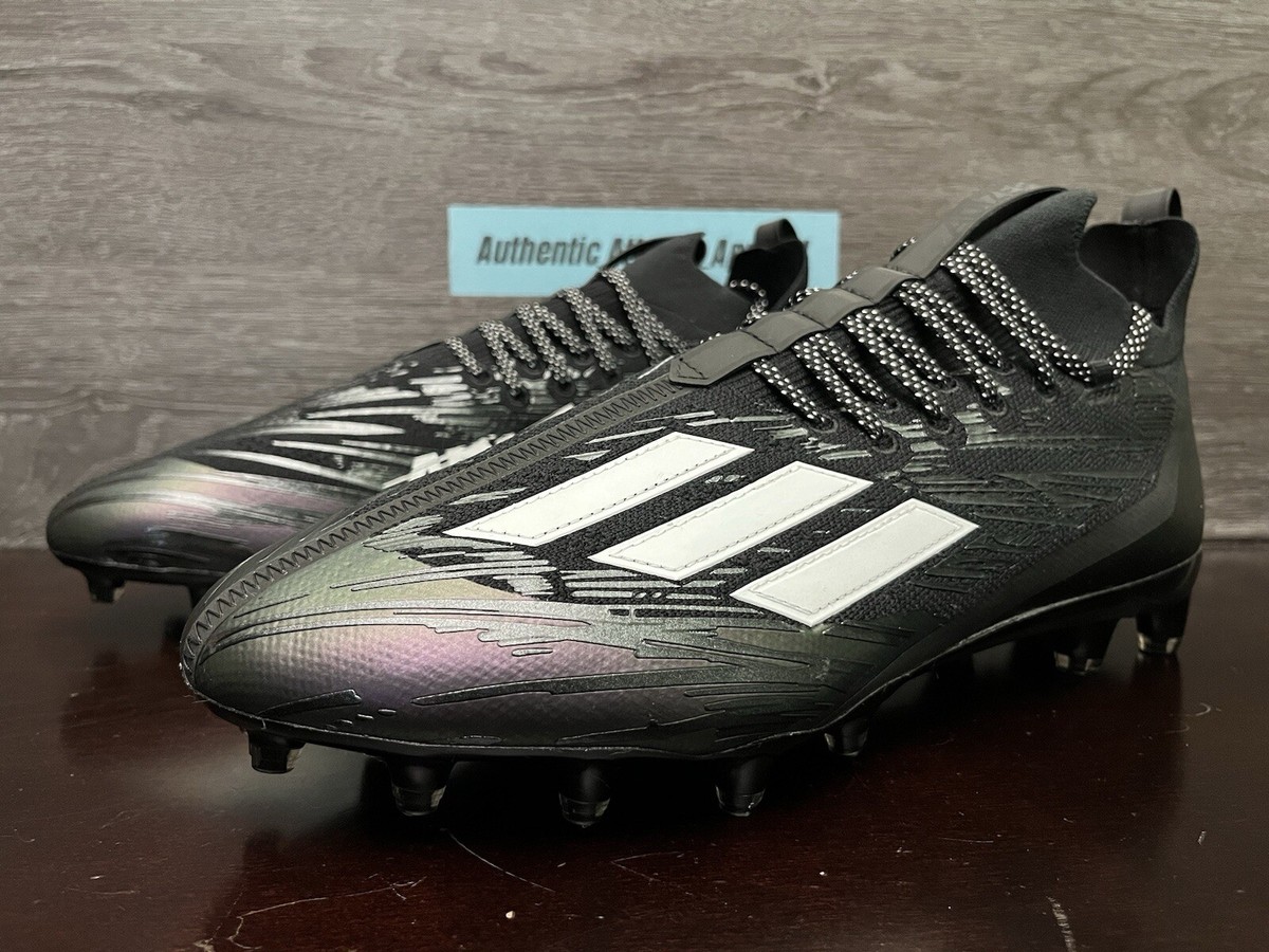 Adidas Adizero Primeknit Black White Football Cleats Men's Size 15