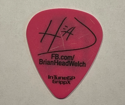 KORN BRIAN HEAD WELCH GUITAR PICK 2017 Suffering Tour Concert