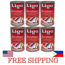 Ligo Sardines in Tomato Sauce Chili Added  5.5oz 155g - Pack of 6