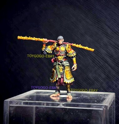 Miniature Hand-Painted  Monkey King Wukong 1/64 Statue Collectible Figure