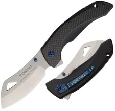Tokisu Tactical Linerlock Folding Knife 4" 7Cr17MoV Steel Blade G10/CF Handle