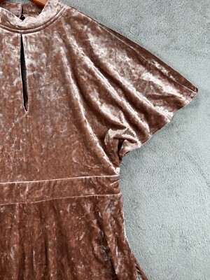 Grey & Gray Womens 10 Velvet Dress Rose Gold Pink Crushed A Line Flutter Sleeve | eBay Grey & Gray Womens 10 Velvet Dress Rose Gold Pink Crushed A Line Flutter Sleeve | eBay