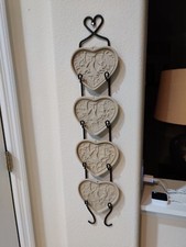 2003 Pampered Chef 4 Seasons Heart Cookie Molds w/Display Rack