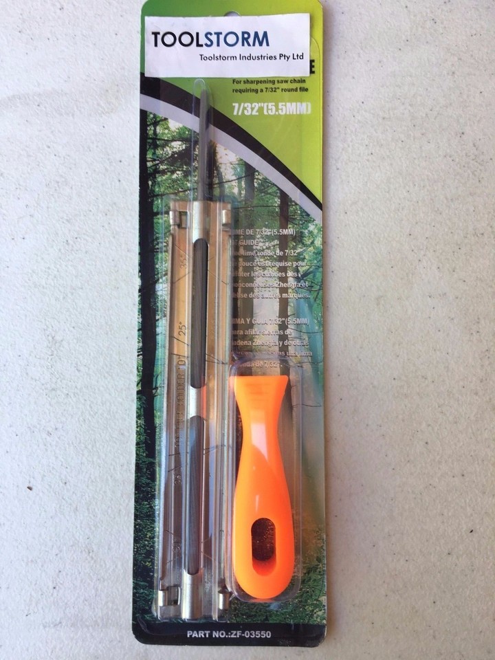 3PC CHAINSAW CHAIN SHARPENING FILE GUIDE KITS 7/32" SUIT STIHL ...