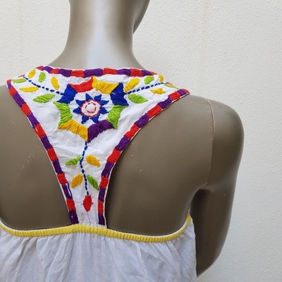 Hübsche Tunika von Lanidor Collection, S, weiß, bunt bestickt