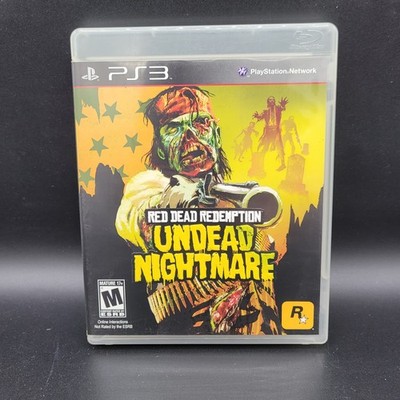 Sony PS3 Red Dead Redemption Undead Nightmare Video Game w/Map Rt'd M NOT TESTED