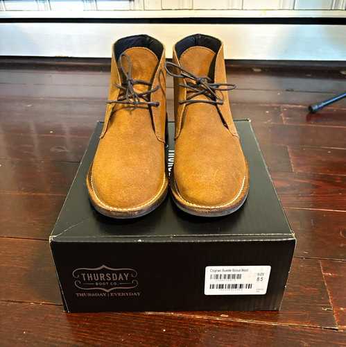 Thursday Boot Co. Cognac Suede Chukka Boot Lace-Up US 8.5
