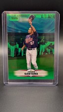 2025 Stadium Club - Johan Santana #199 Lime Green Foil plus Red, Pink, and Base