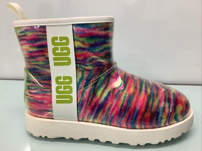 UGG Classic Clear Mini Pixelate Boots Women Size 7.